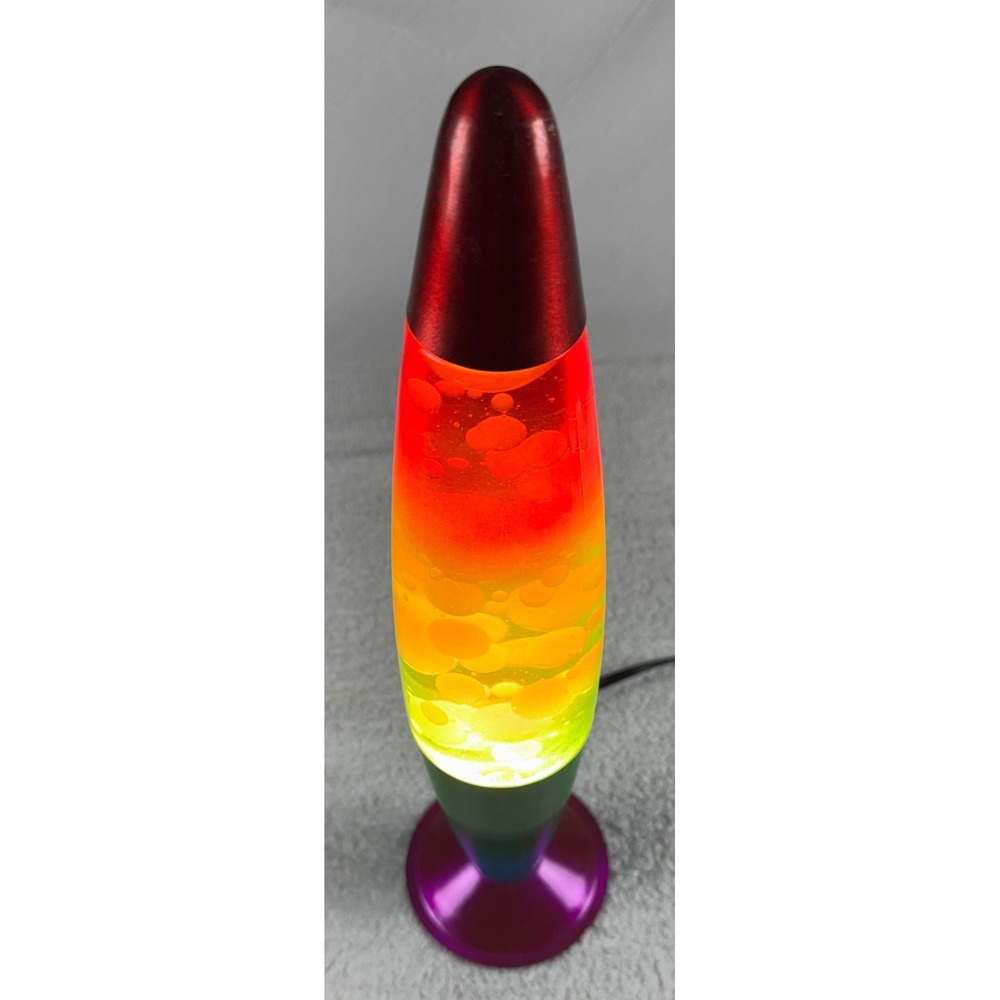 Motion and Glitter Lava Lamp Model KM-1031 16" Red Yellow Green